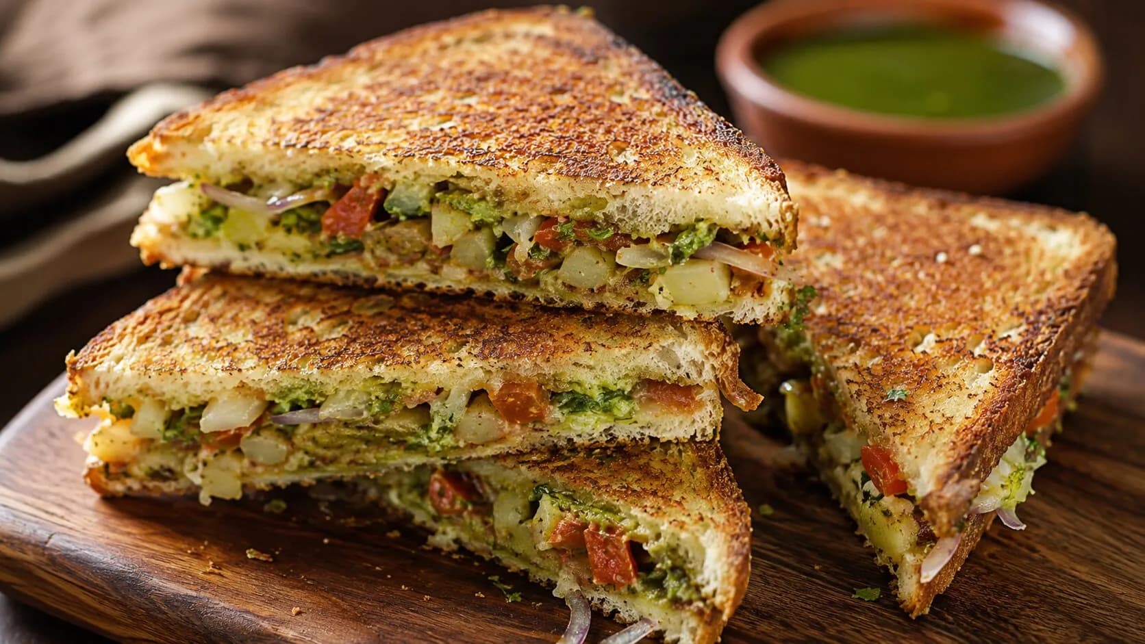 Authentic Bombay Grilled Veg Sandwich Authentic Bombay Grilled Veg Sandwich
