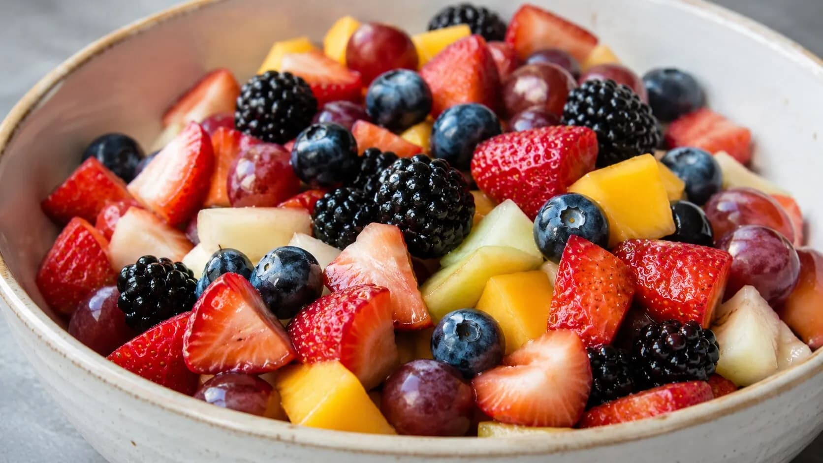 Berry Delicious Fruit Salad over Sherbet Berry Delicious Fruit Salad over Sherbet