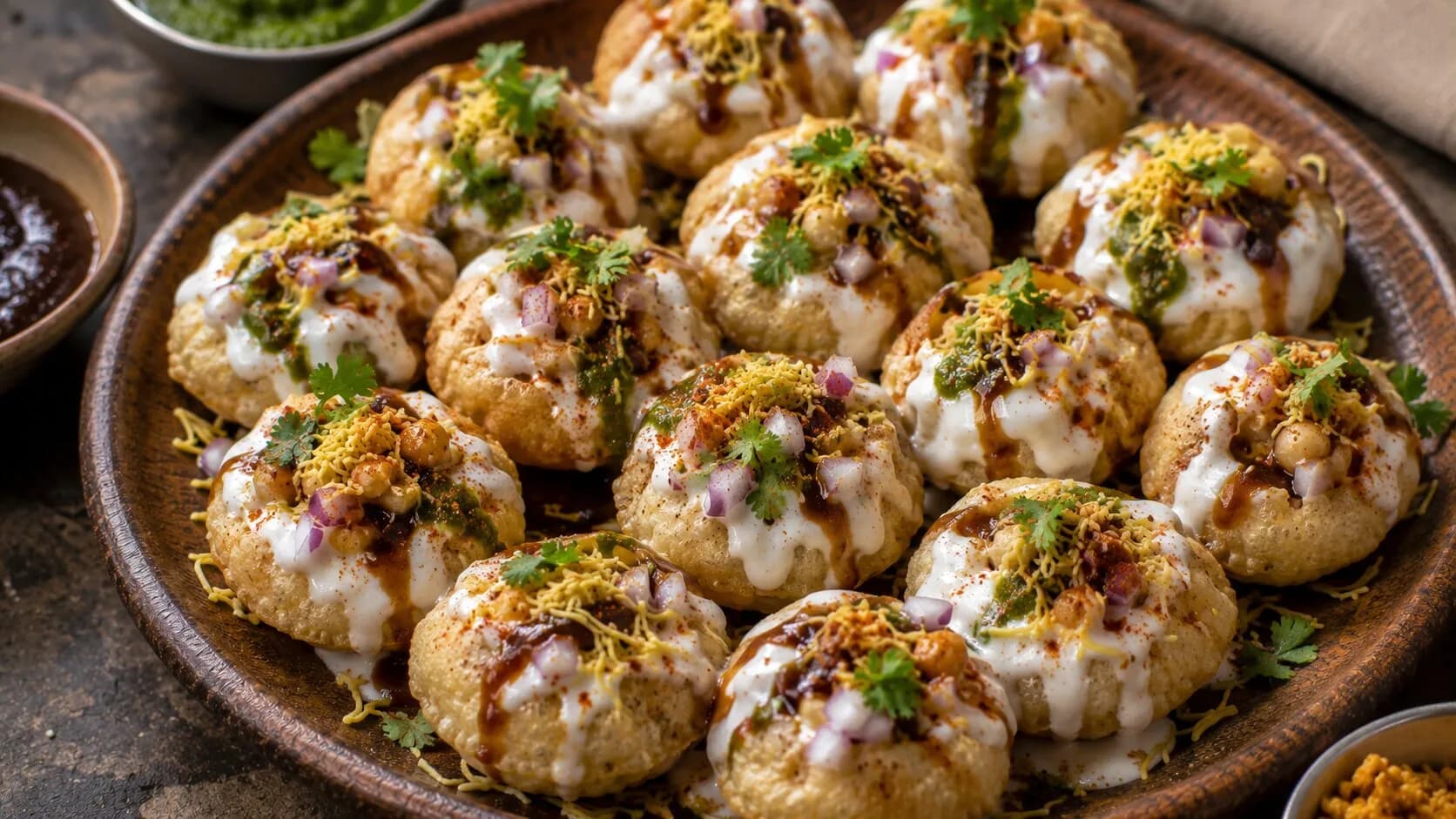 Classic Indian Dahi Puri Chaat Classic Indian Dahi Puri Chaat