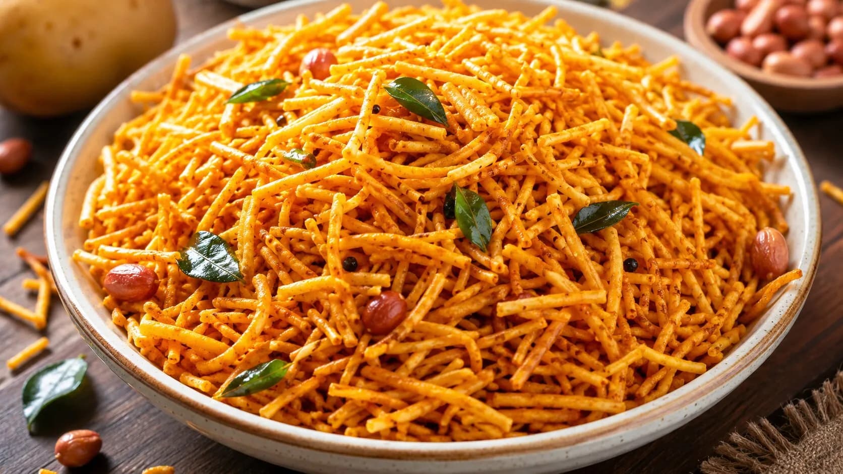 Crispy Homemade Aloo Bhujia Crispy Homemade Aloo Bhujia