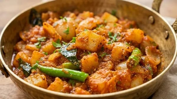 Dhaba Style Potato Onion Curry Dhaba Style Potato Onion Curry
