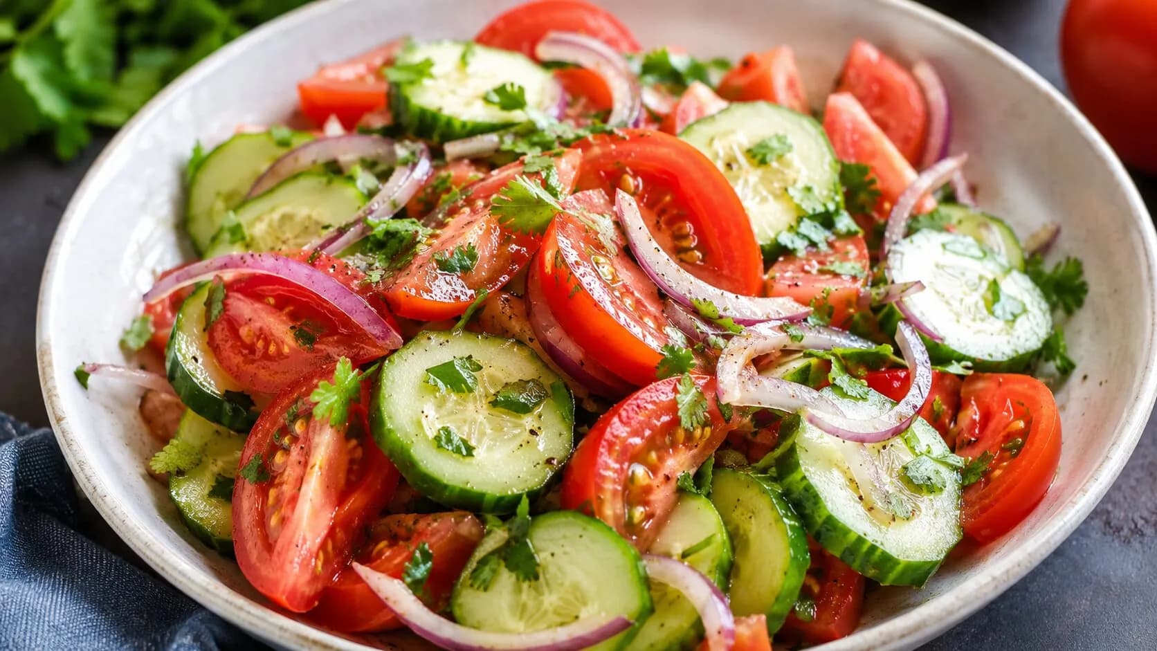 Easy Egyptian Cucumber Tomato Salad Easy Egyptian Cucumber Tomato Salad