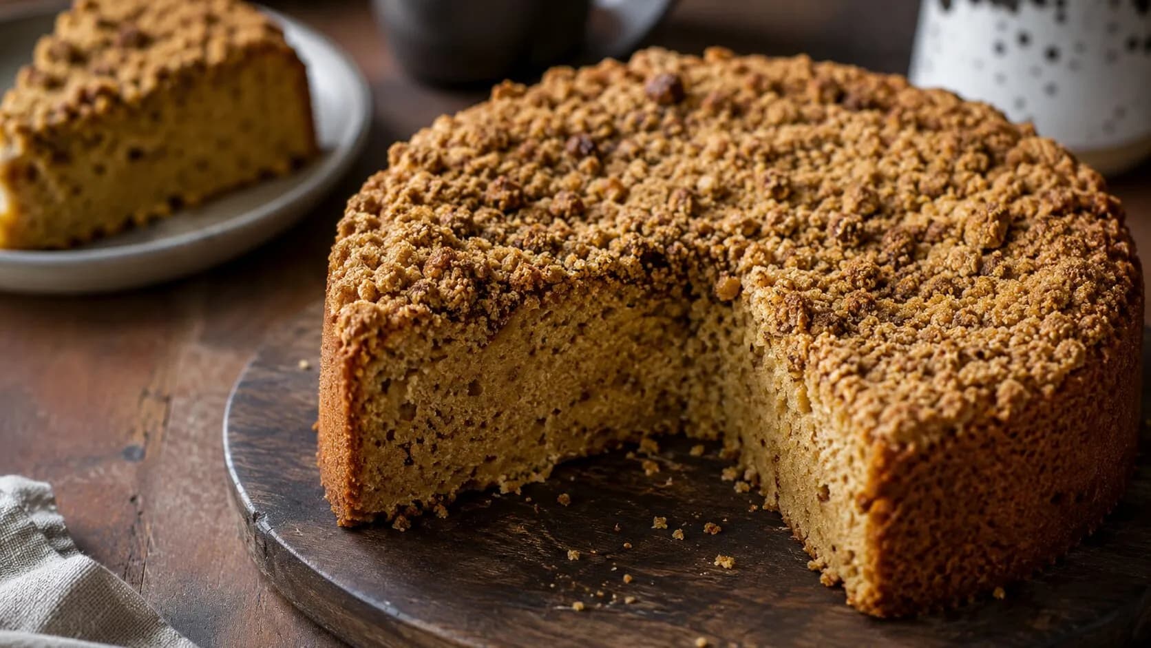 Fluffy Eggless Coffee Walnut Cake Fluffy Eggless Coffee Walnut Cake