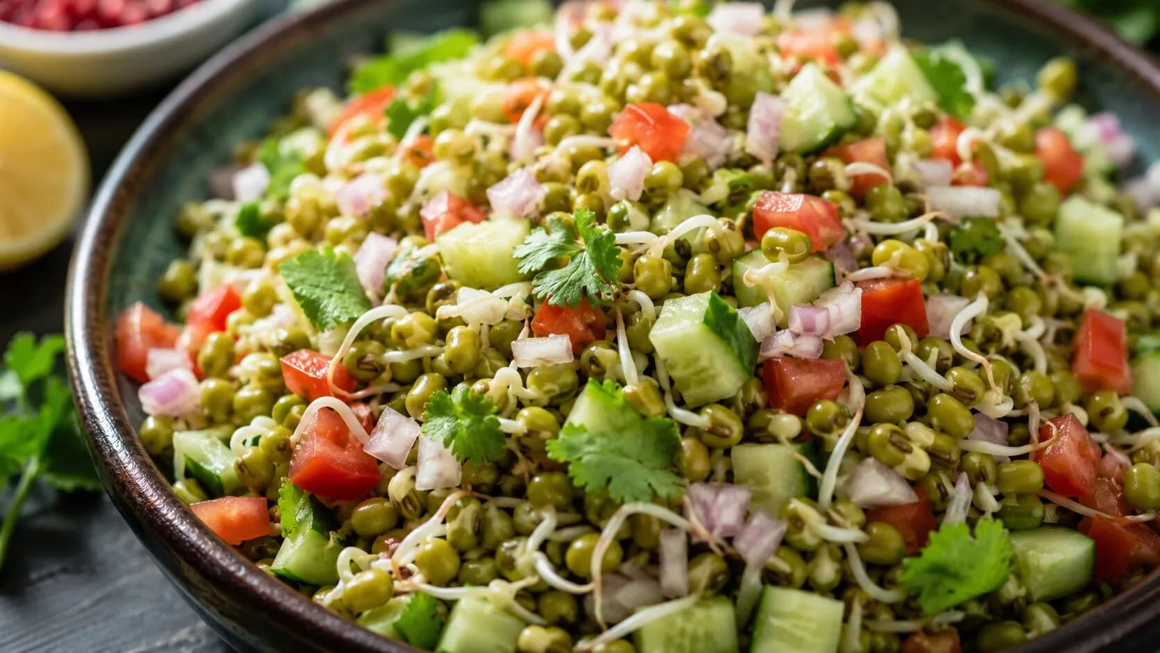Fresh & Healthy Sprouted Moong Dal Salad Fresh & Healthy Sprouted Moong Dal Salad