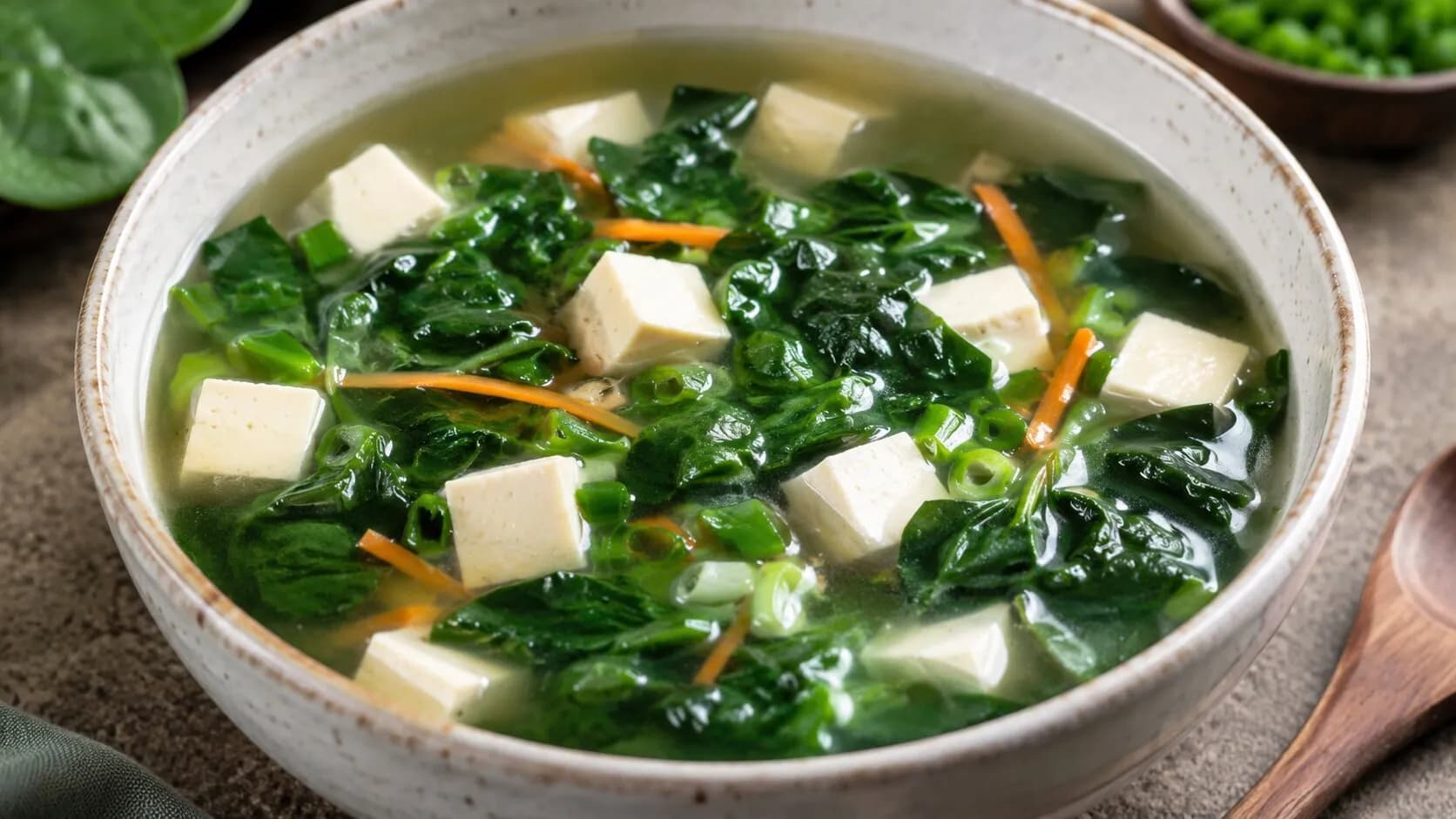 Healthy Chinese Spinach Tofu Soup Healthy Chinese Spinach Tofu Soup