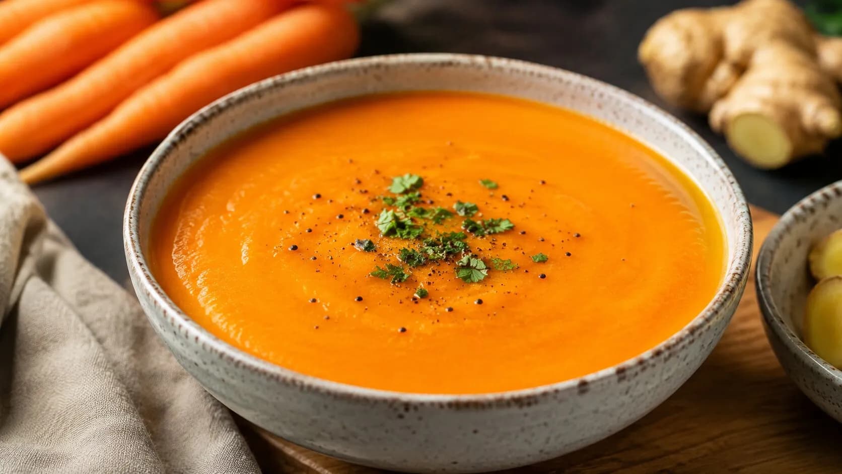 Healthy homemade Carrot and Ginger Soup Healthy homemade Carrot and Ginger Soup