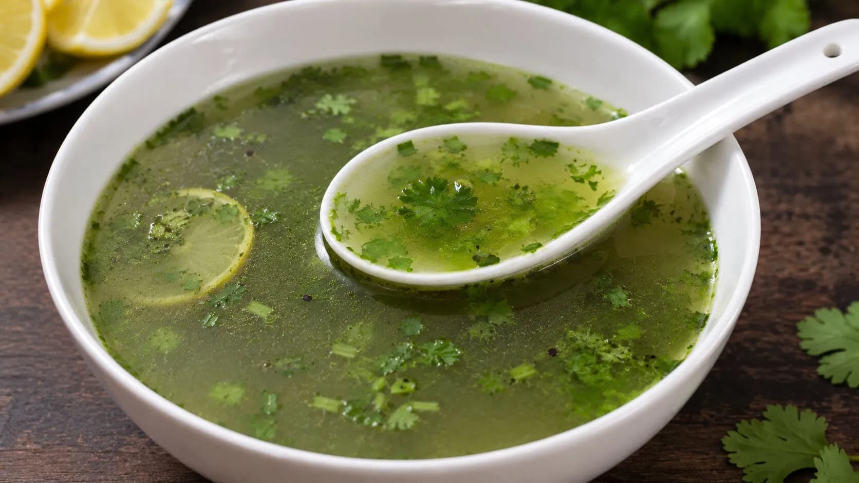 Healthy Lemon Coriander Clear Soup Healthy Lemon Coriander Clear Soup