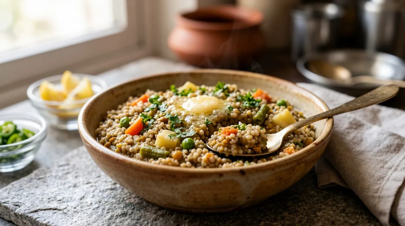 Healthy One-Pot Vegetable Bajra Khichdi Healthy One-Pot Vegetable Bajra Khichdi