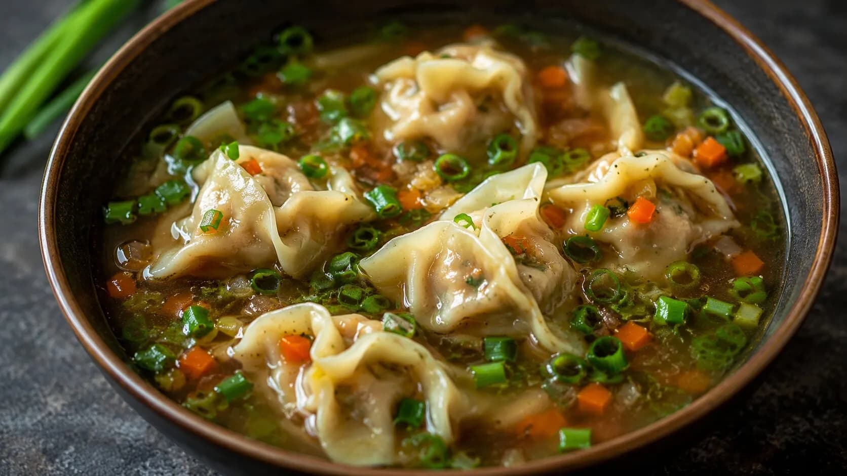 Homemade Vegetable Wonton Soup Homemade Vegetable Wonton Soup