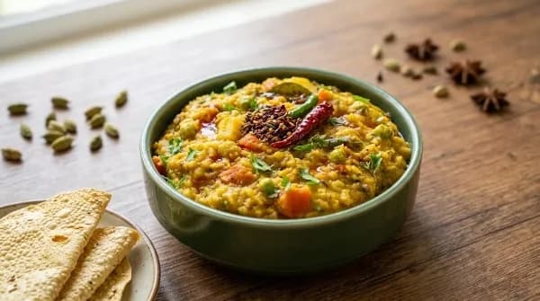 Kathiyawadi Masala Vaghareli Khichdi