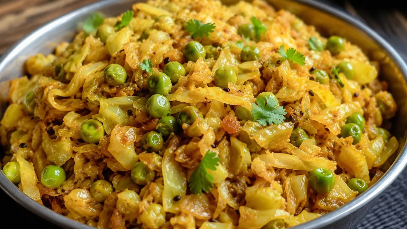Simple Cabbage Peas Curry Simple Cabbage Peas Curry