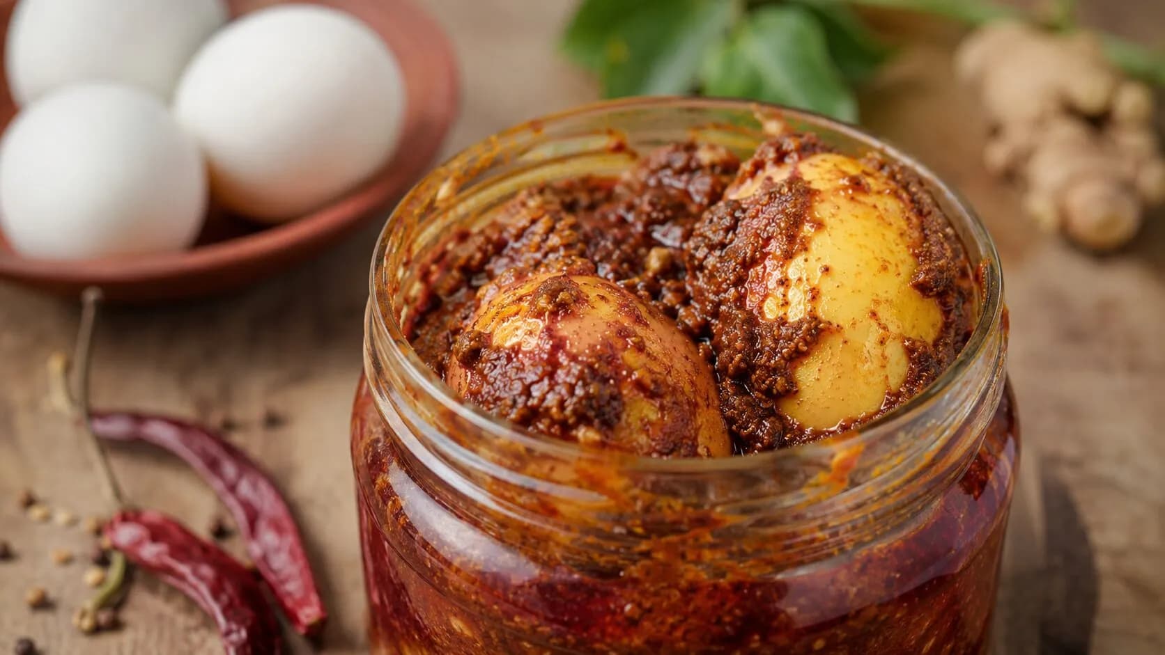 Spicy Homemade Anda Achar | Tangy Egg Pickle Spicy Homemade Anda Achar | Tangy Egg Pickle