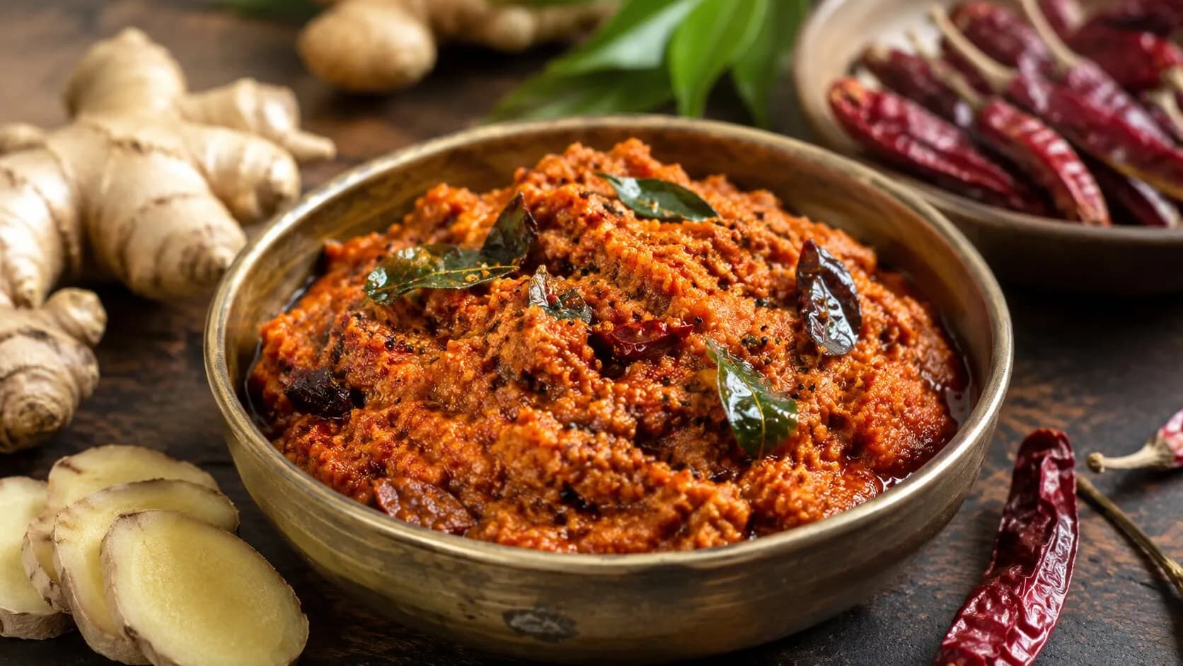 Spicy & Tangy Roasted Ginger Thuvaiyal Spicy & Tangy Roasted Ginger Thuvaiyal